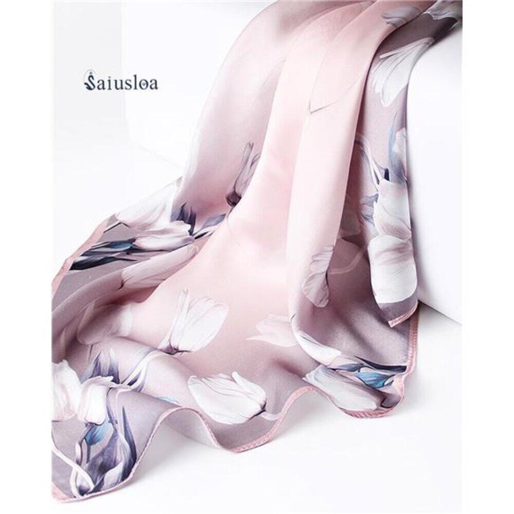 Pink Silky Scarf for Women Long Lightweight Dressy Wrap Soft Fashion Shawl Gift